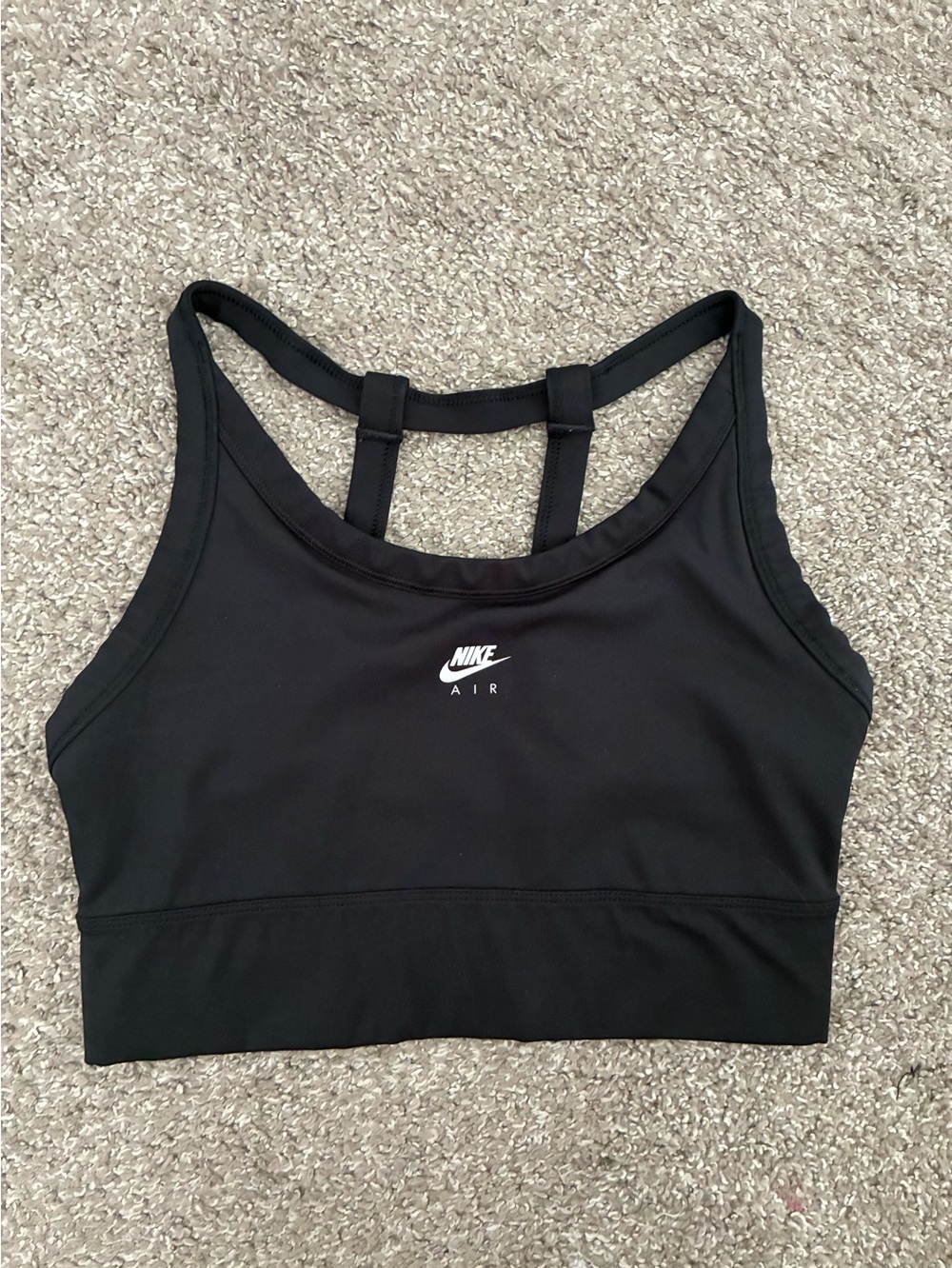Nike Black Women's Sports Bra with Strappy Back Longline
